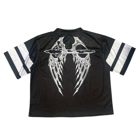 Skull and Dagger Black Football Jersey