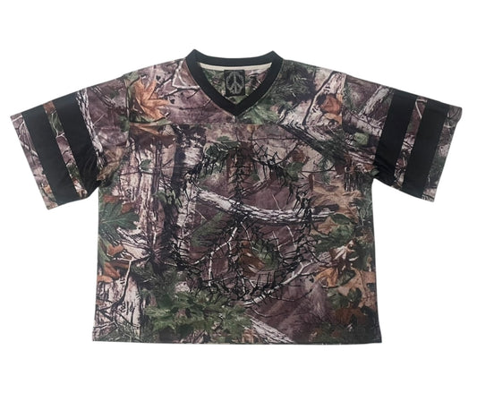 Peace and Bones Camo Football Jersey