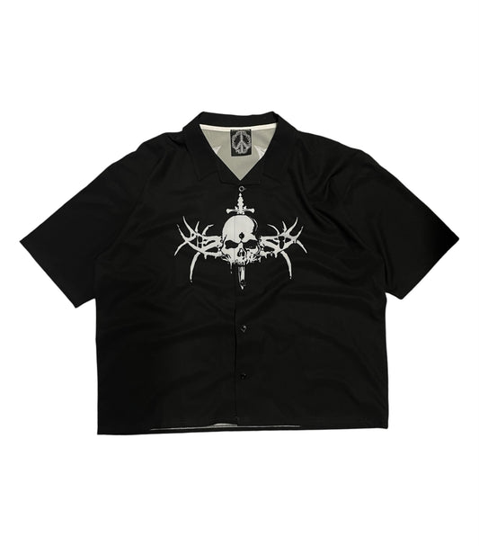 Skull and Dagger Black Polo Shirt