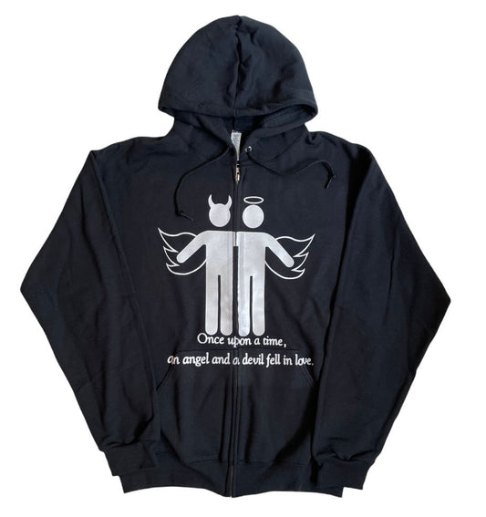 Angel and Devil Zip - Up Hoodie