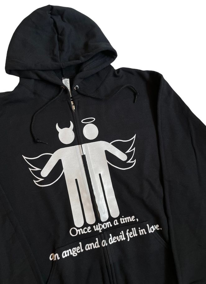 Angel and Devil Zip - Up Hoodie