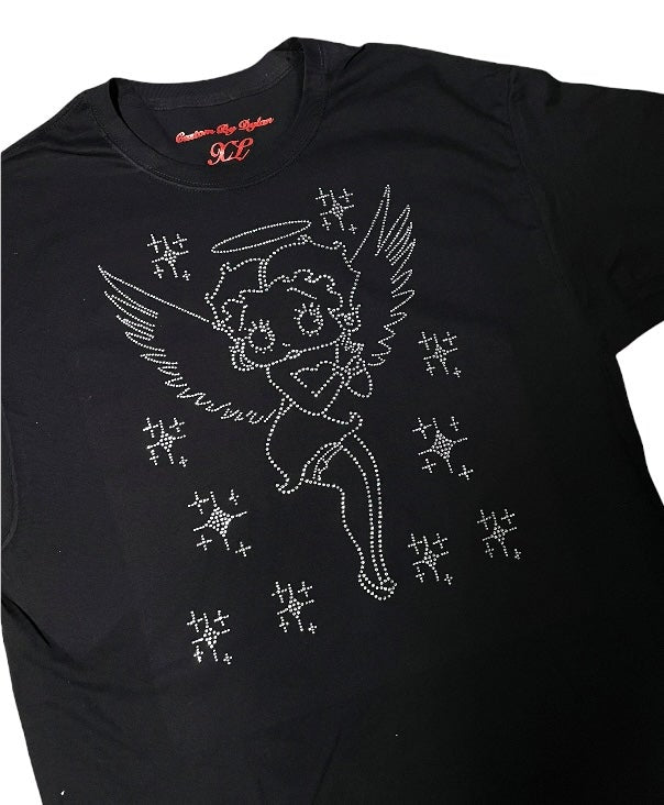 Rhinestone Betty Boop Angel T - Shirt
