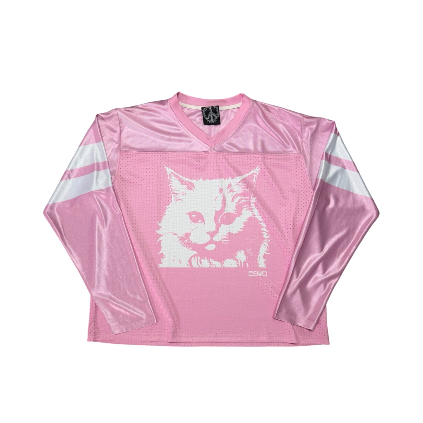 Kitty Pastel Pink Long Sleeve Football Jersey