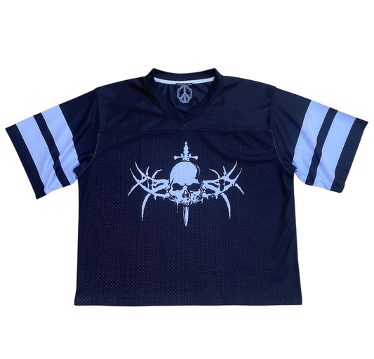 Skull and Dagger Black Football Jersey