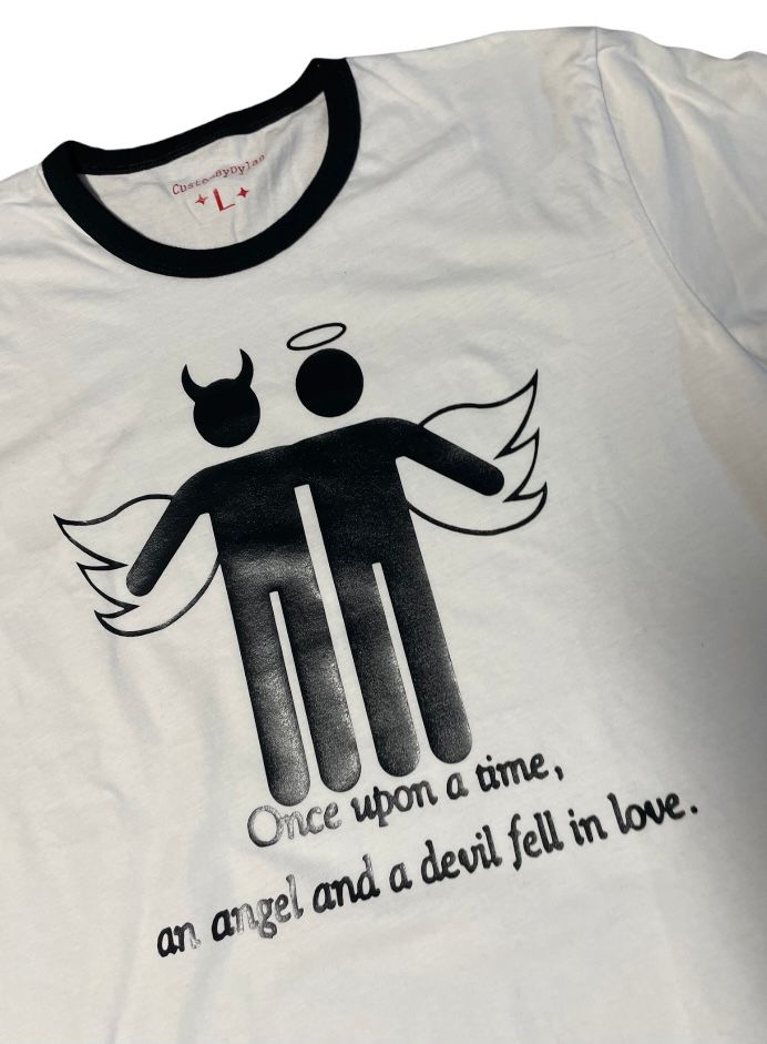 Angel and Devil Ringer T - Shirt
