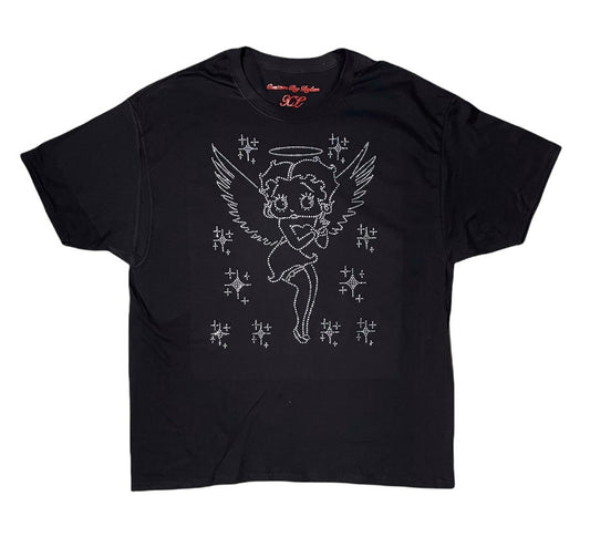Rhinestone Betty Boop Angel T - Shirt